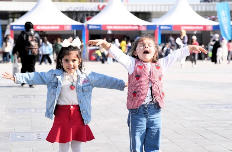 Çocuklar doyasıya eğlendi