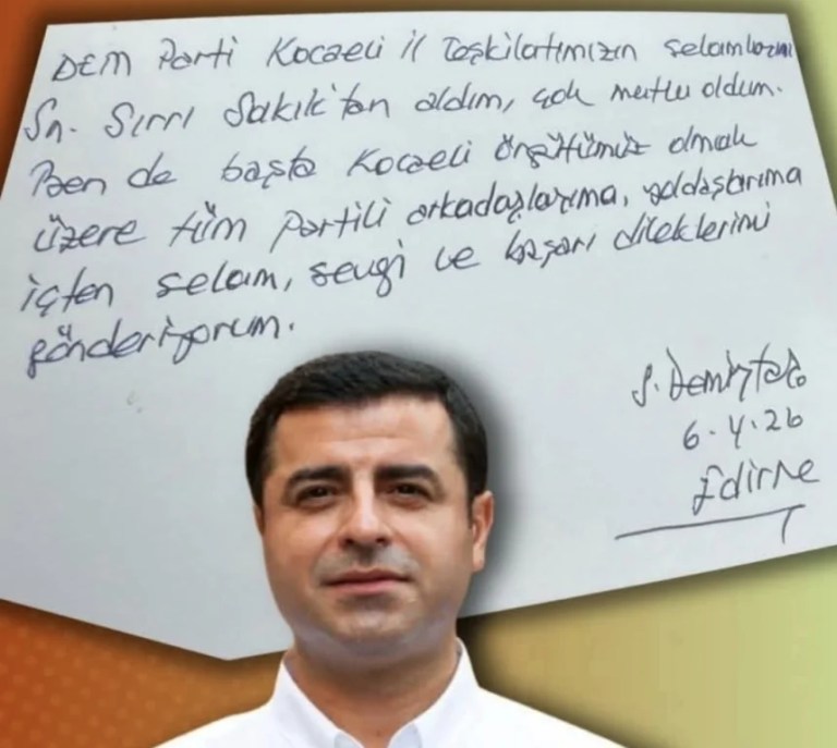 Demirtaş’tan Kocaeli ve Dilovası’na mesaj