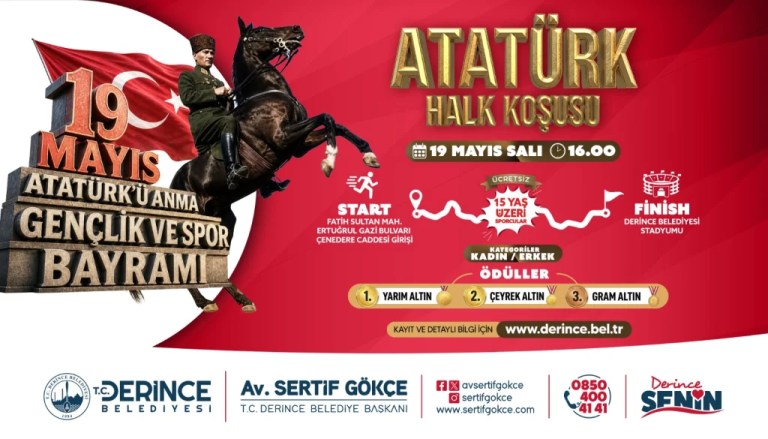 Derince’de 19 Mayıs coşkusu koşuyla taçlanacak