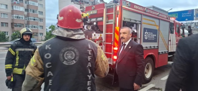MHP Dilovası otobüsünde yangın paniği!