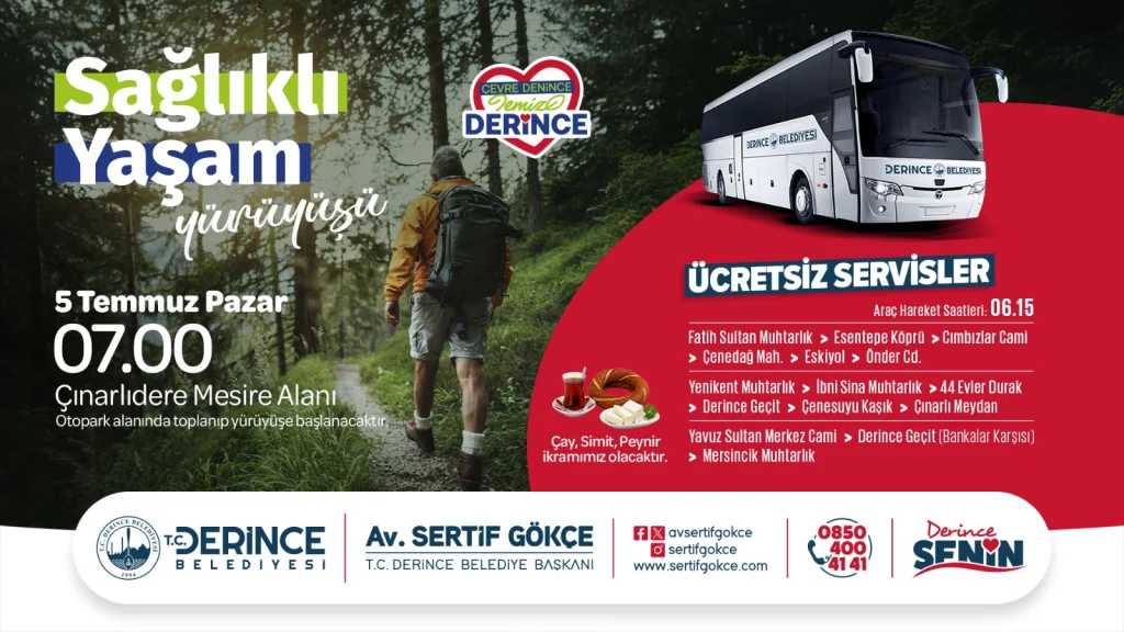 Çınarlıdere'de Sağlıklı Yaşam Yürüyüşü!