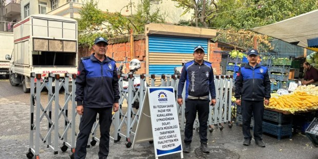 Arapçeşme pazarında bir tezgâha kapatma