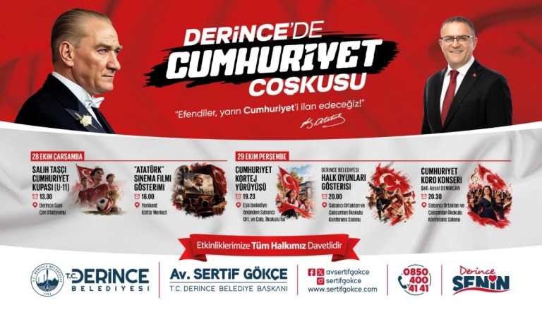Derince'de Cumhuriyet Bayramı coşkusu yaşanacak