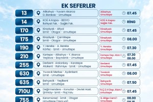 KPSS adayları için ek otobüs seferleri devrede